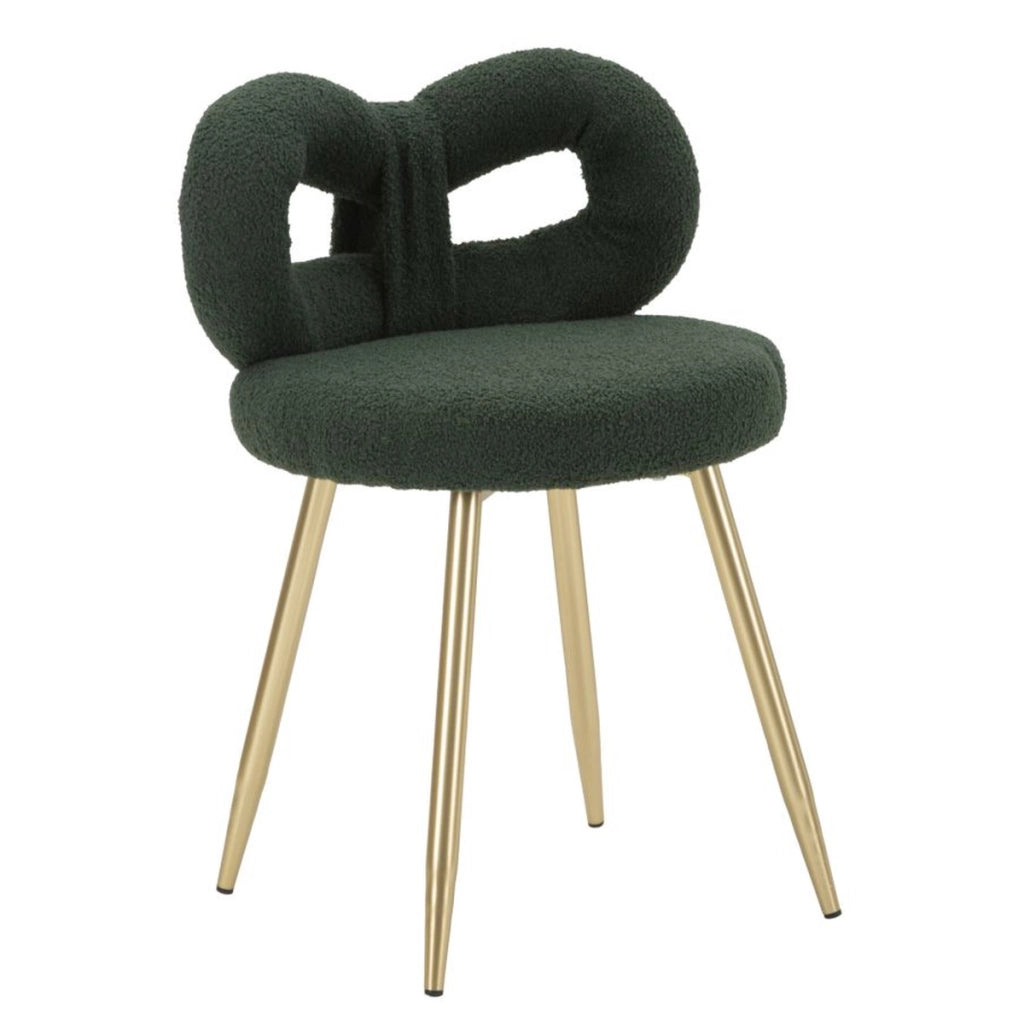 Sedia Fiocco 2, Verde, MDF, 40x40x67 cm