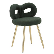 Sedia Fiocco 2, Verde, MDF, 40x40x67 cm