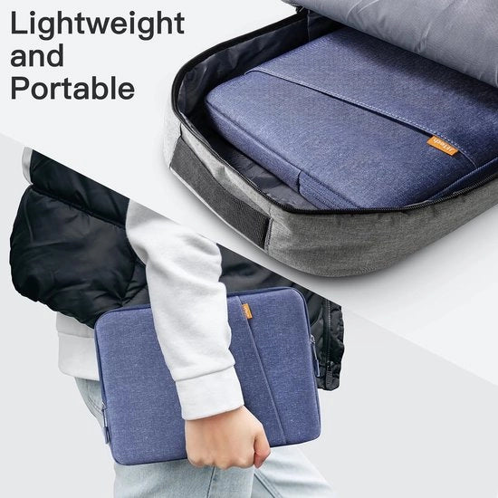 Sleeve per Laptop 14 pollici, Caso Bag Waterdiproteggeo Schoccorientato (marino)