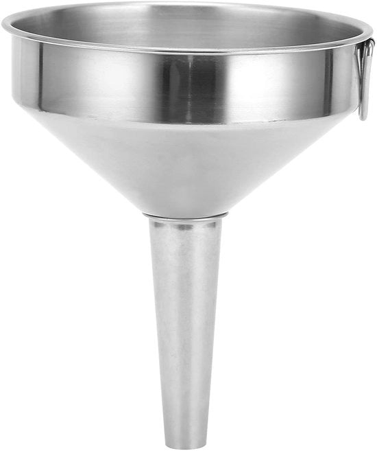 Treccia in acciaio inossidabile grande - Utensile da cucina con setaccio - Treccia per oli e vini - Adatta per bottiglie e contenitori - Aiuto da cucina