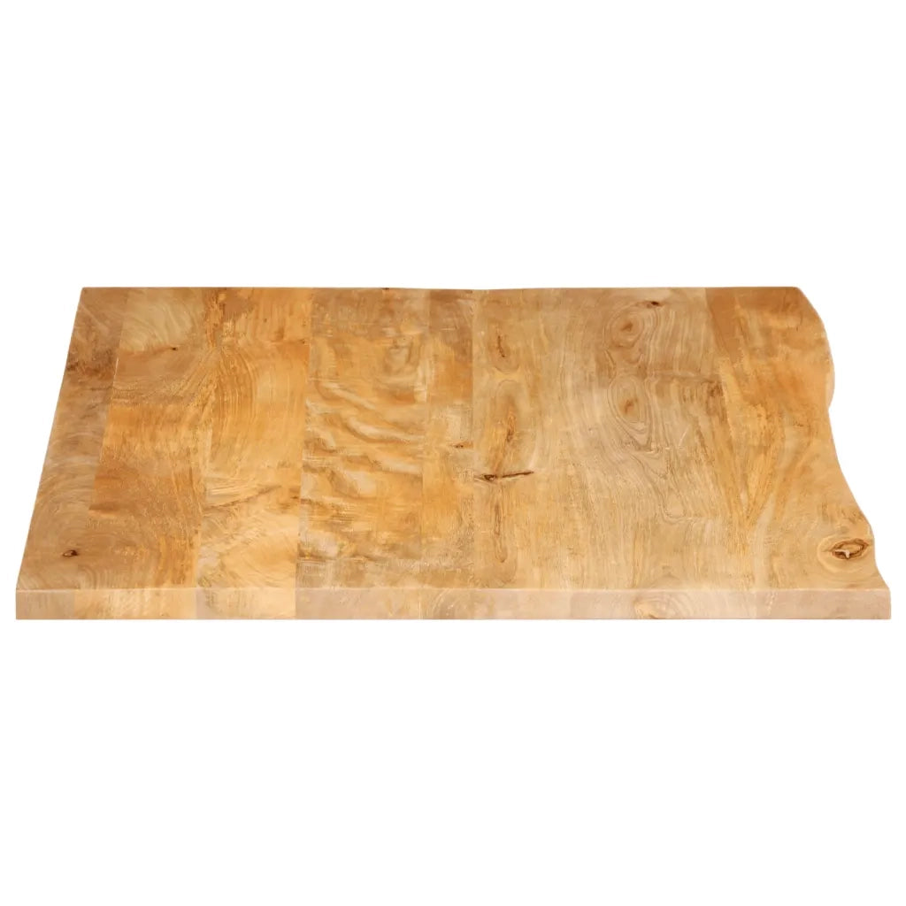 Piano Tavolo Bordi Vivi 110x80x2,5cm in Legno Massello di Mango 370461