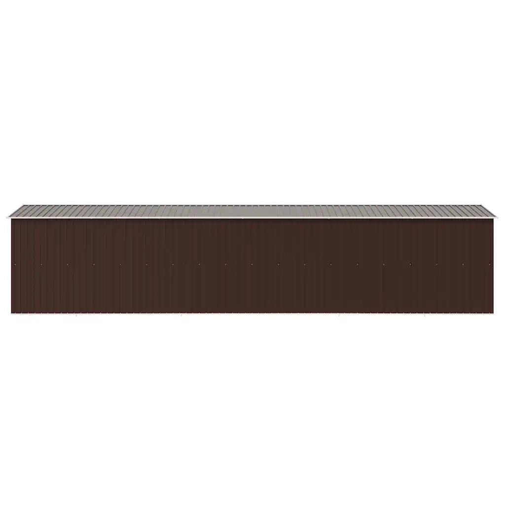 Capanno da Giardino Marrone 257x779x181cm in Acciaio Zincato 47035