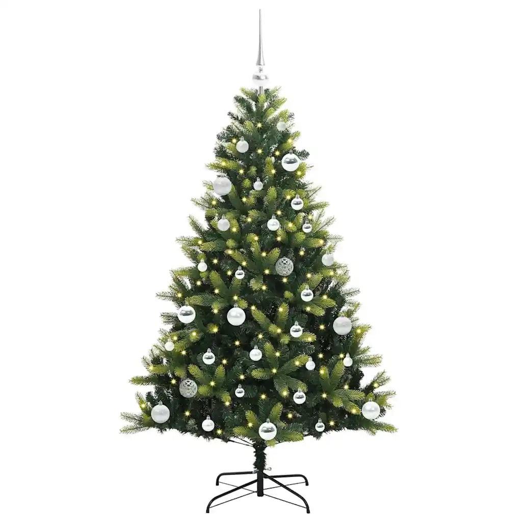 Albero di Natale Artificiale Pieghevole-Albero Natalizio 150 LED Verde 150 cm 182374