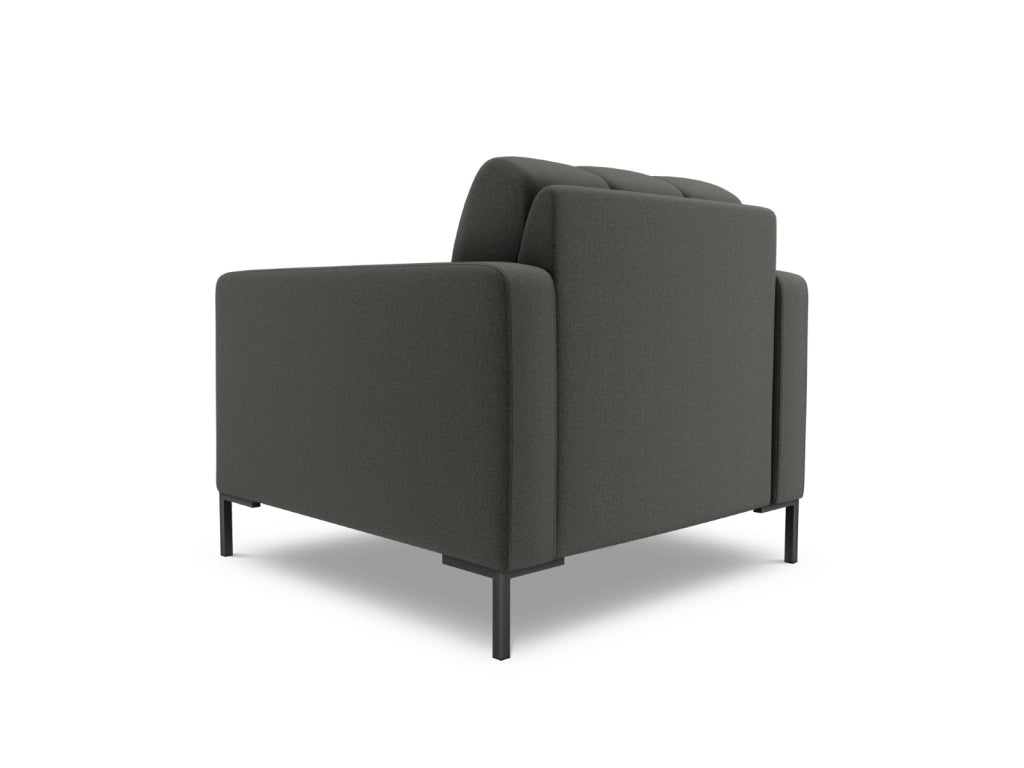 Cosmopolitan Design - Poltrona "Bali" in tessuto strutturato grigio scuro 