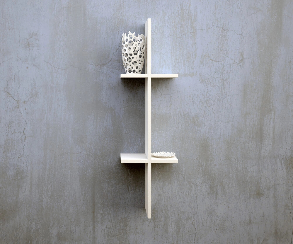 Mensola in MDF 24x15x82cm TFT  Easy Bianco Cenere