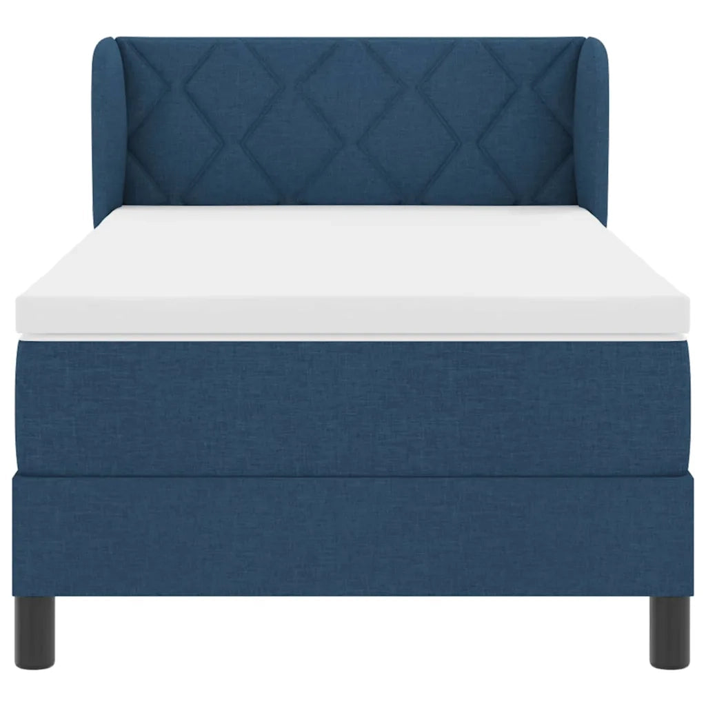 Letto a molle con materasso Blu 90 x 190 cm Tessuto 3340065