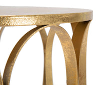 Tavolinetto Venice Ø37x58 cm in Ferro Oro