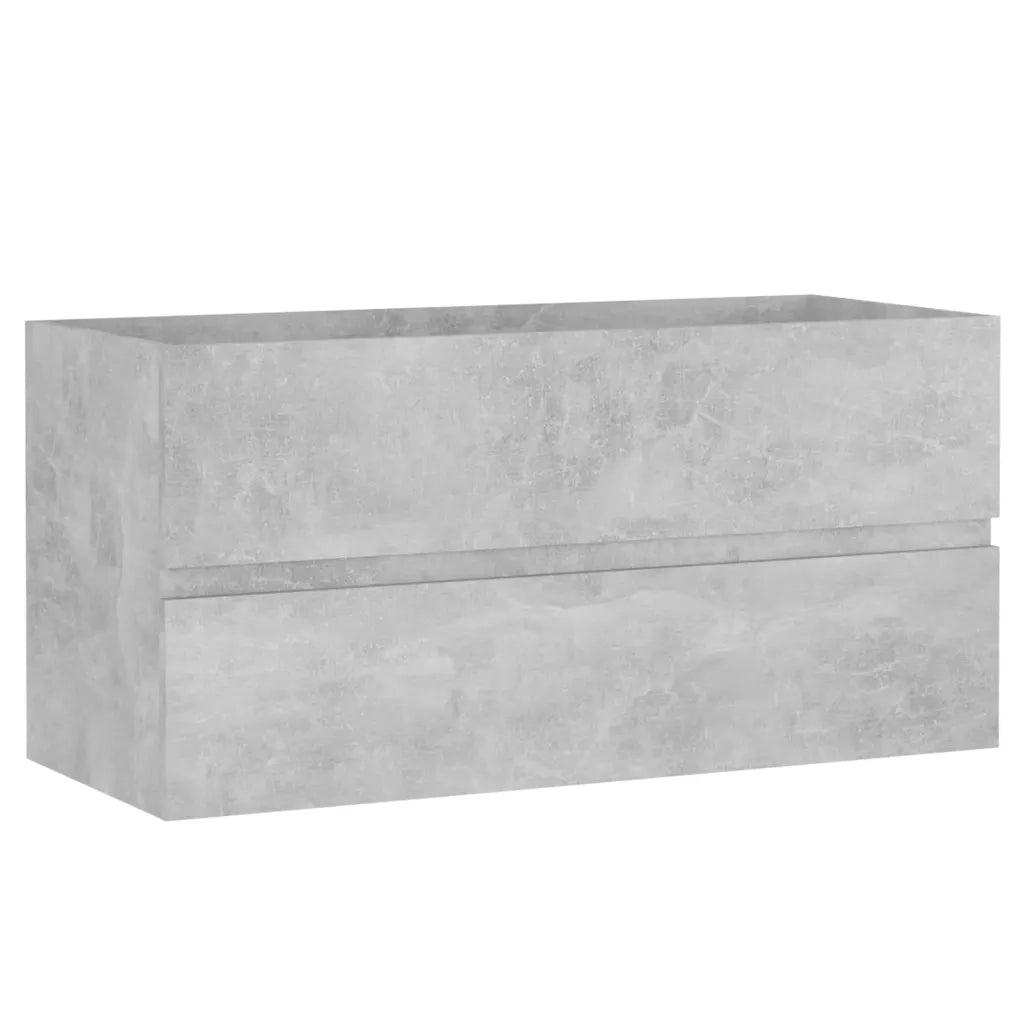 Mobile con Lavabo Integrato Grigio Cemento in Legno Multistrato 3071562