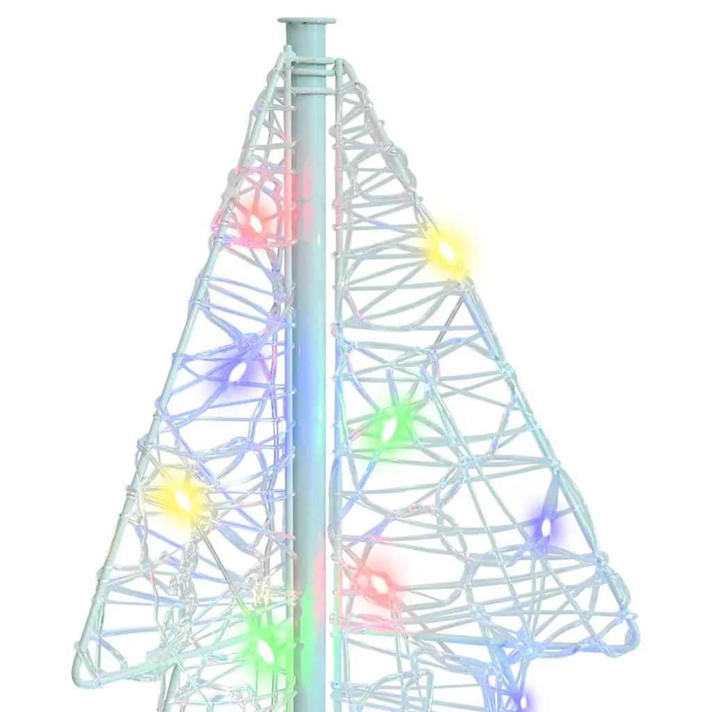 Albero di Natale con 100 LED Multicolore 120 cm Acrilico