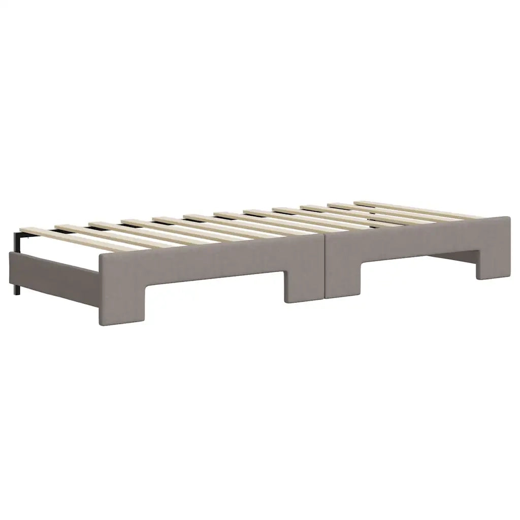 Divano Letto Estraibile con Cassetti-Sofa Letto-Daybed Tortora 100x200 cm Tessuto 700040