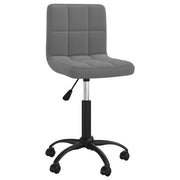 Sedia da Ufficio | Sedia da Gaming Girevole Grigio Scuro in Velluto