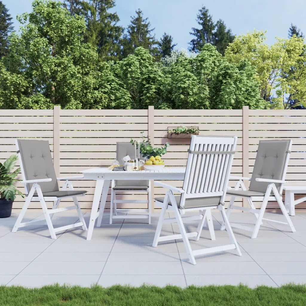 Cuscini per Sedie 4 pz | Cuscini per sedie Grigi 120x50x3 cm in Tessuto