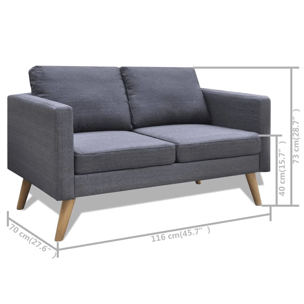 Set di divani a 2 posti per soggiorno salotto o casa interni e set di divani a 3 posti in tessuto grigio scuro 02_0019693