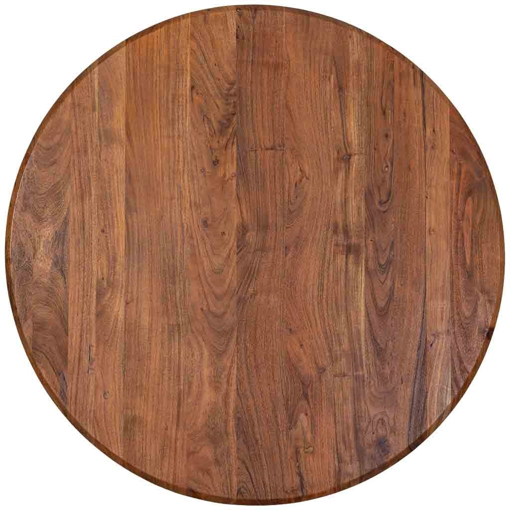 Tavolo da pranzo in legno marrone 130x130x75h cm