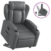 Poltrona Alzapersona Reclinabile Grigio in Similpellecod mxl 85100