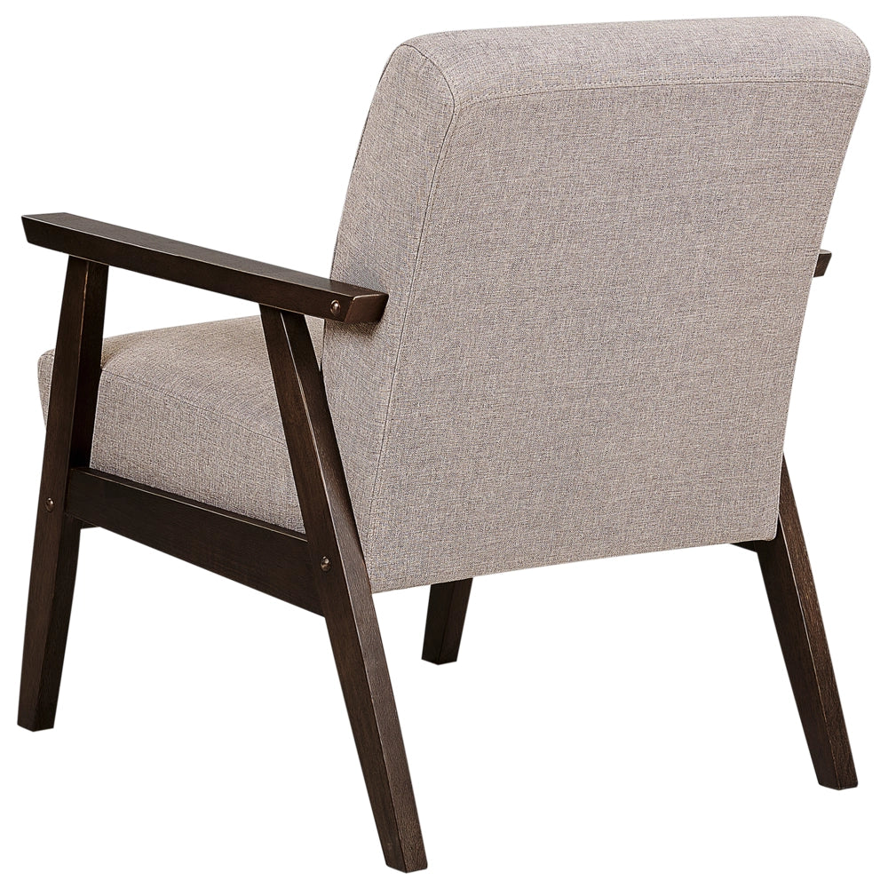 Poltrona Grigio Talpa poliestere tappezzeria design retrò struttura in legno soggiorno