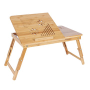 Tavolino da letto pieghevole in bambù per laptop inclinabile 55 x 35 x 29 cm bambù 12_0007655