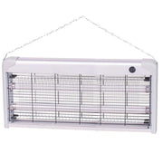 Trade Shop - Zanzariera Elettrica Slim Anti Zanzare Mosche 2 Lampade Uv Led 30w 50 X 26 X 6cm -