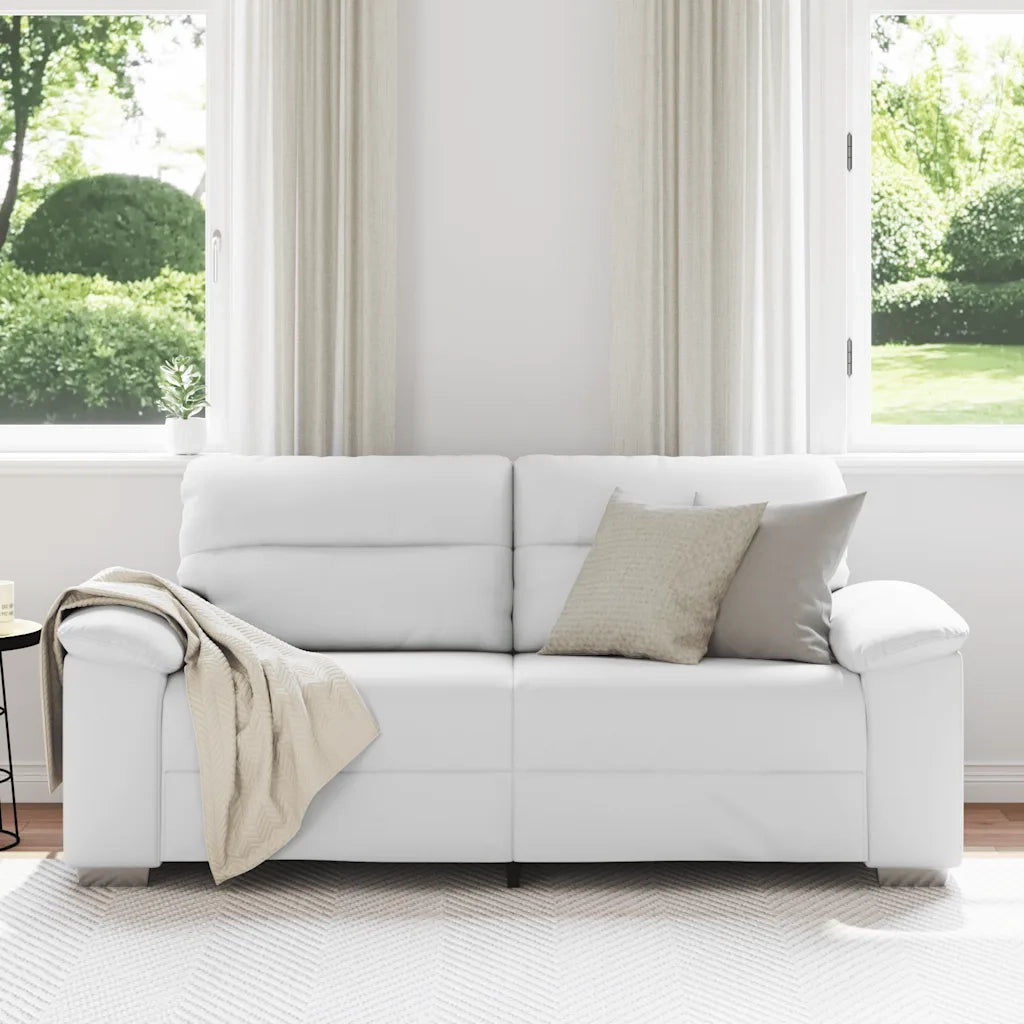 Divano a 2 posti Bianco in Similpelle 180x81x84 cm 4105344