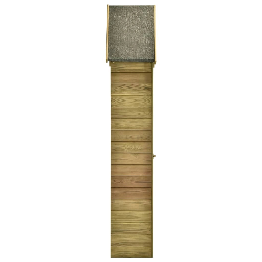 Casetta da giardino casetta per cabine capannone per rimessaggio casetta per esterni casetta per attrezzi robusti e porta 69,5 x 32 x 178 cm Legno di pino impregnato marrone 02_0022413