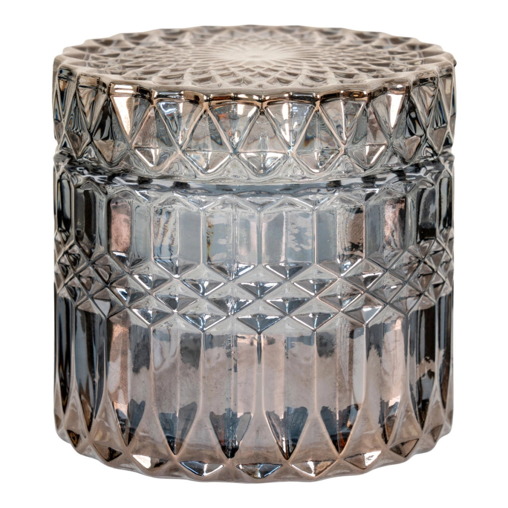 Set di 2 Vasi Decorativi Jars, Blu, Vetro, 9x9x8,5 cm