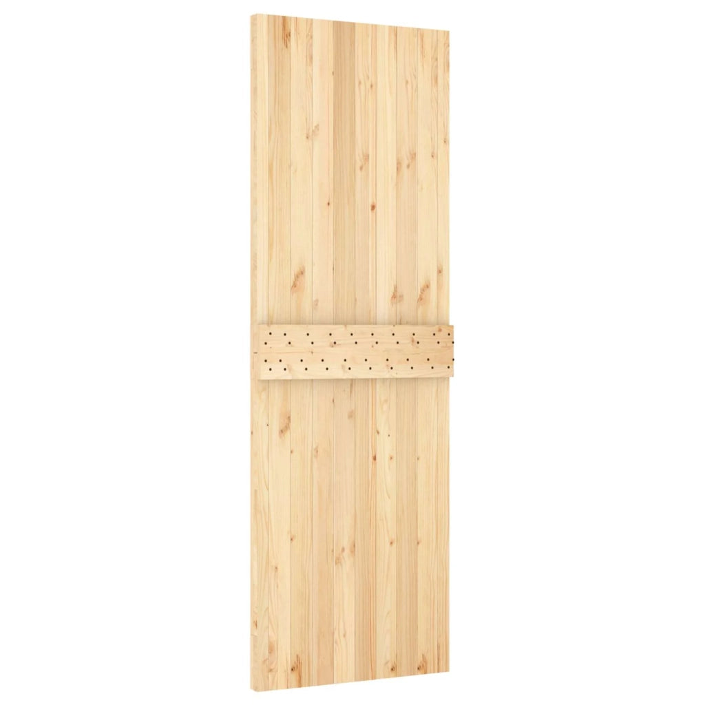 Porta scorrevole Naturale e Nero 70 x 210 cm 3444900