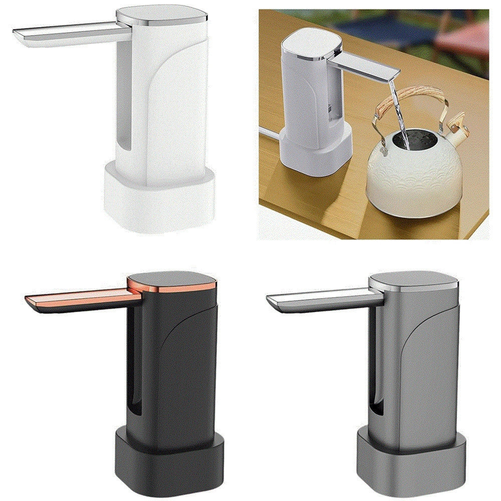 Trade Shop - Pompa D'acqua Dispenser Ricaricabile Usb Con Display A Led Portatile Pieghevole Q-cs80 -