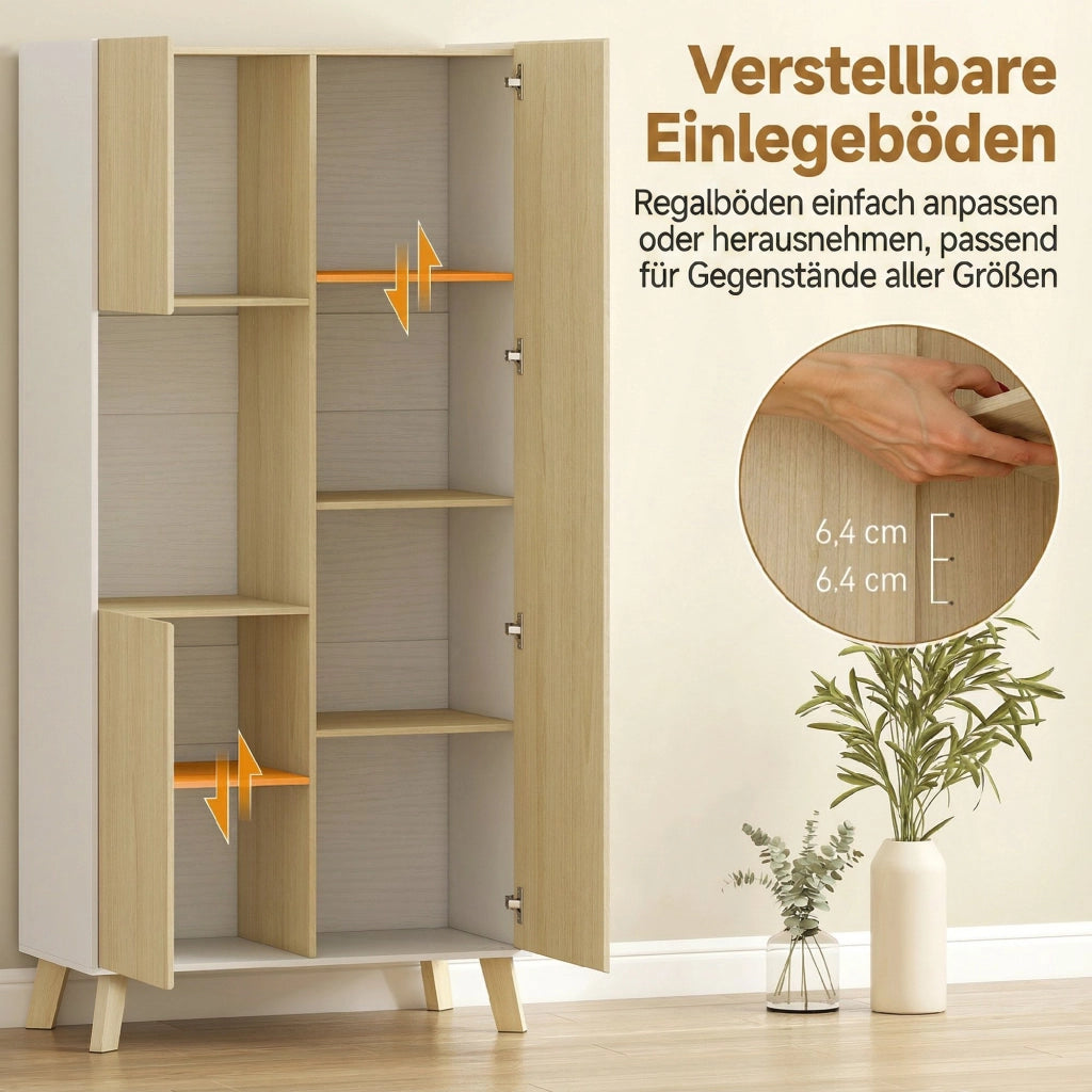 Armadio da Cucina ¨C zephmum ¨C Legno Naturale 170 cm