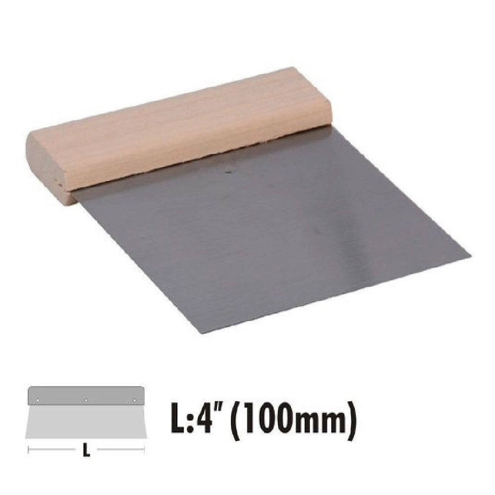 Trade Shop - Spatola Raschietto In Acciaio Impugnatura In Legno 4″ 100mm Ferramenta 90468 -