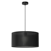 Lampada a sospensione nera Ø40 in rete Loft Luminex