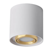 Spot da soffitto rotondo orientabile bianco oro GU10 10W Polux
