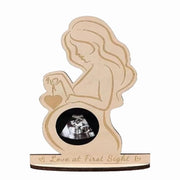 Fotolijst per Bambino - Disegno in Legno - Dimensioni 20x12 cm - Fotolijst per Donne Incinte - Regalo per la Nascita - Progetto Sicuro - Fotolijst per Madri in Attesa