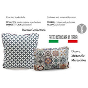 Cuscino Geometrico Sfoderabile 50x30cm