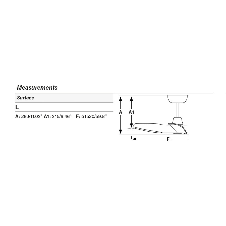 FARO Ventilatore da Soffitto con Motore DC e Luce Integrata 3 Pale in ABS finitura Noce Marrone Struttura in Acciaio 5 Velocita Telecomando per Ambienti 176-28 m² FARO-33511