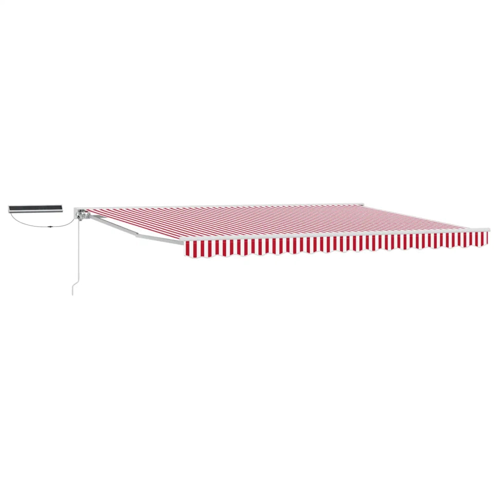 Tettuccio Elettrico Retrattile Rosso e Bianco 5 × 3,5 m