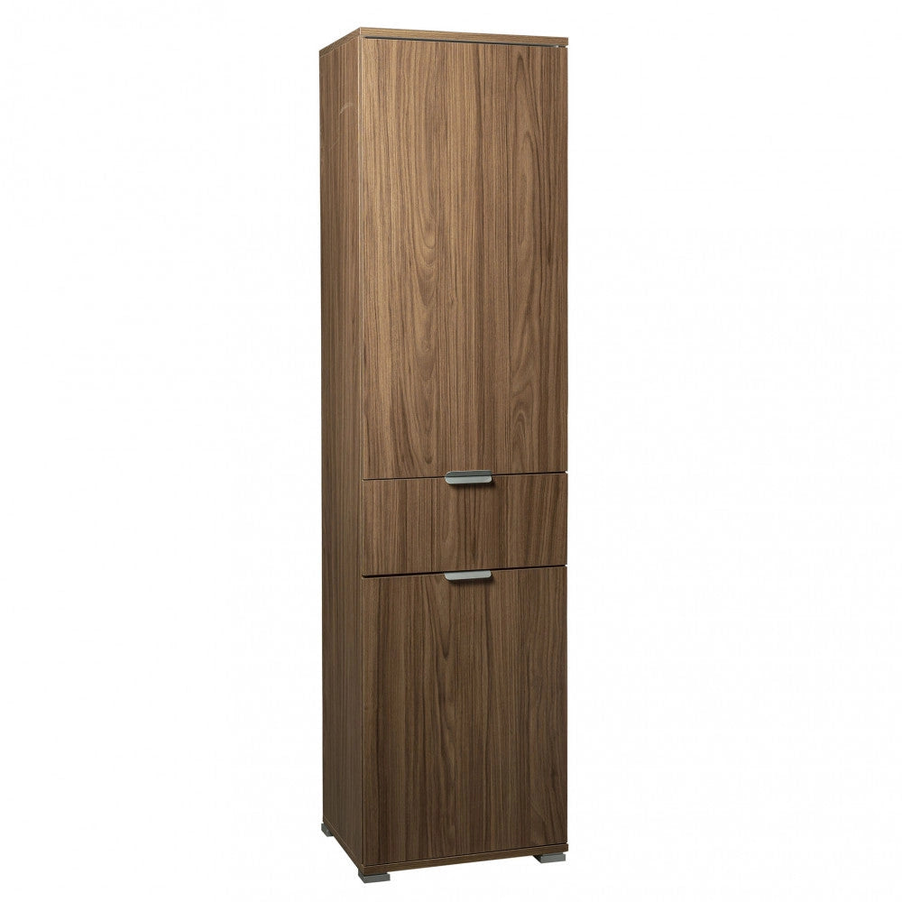 Armadio 2 Ante 1 Cassetto 45x38x174 h cm in Truciolare bilaminato Marrone