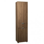 Armadio 2 Ante 1 Cassetto 45x38x174 h cm in Truciolare bilaminato Marrone