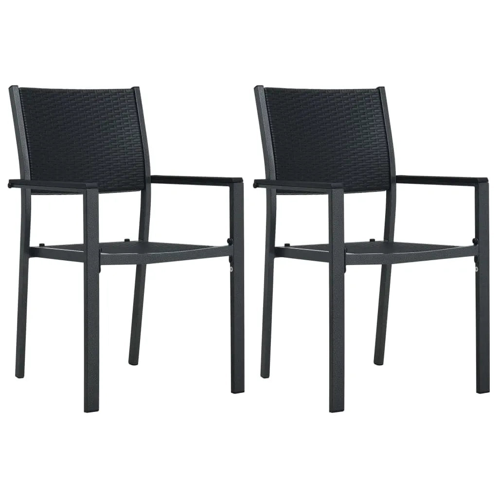 Set Mobili da Pranzo per Giardino 7 pz Nero e Bianco cod mxl 36952
