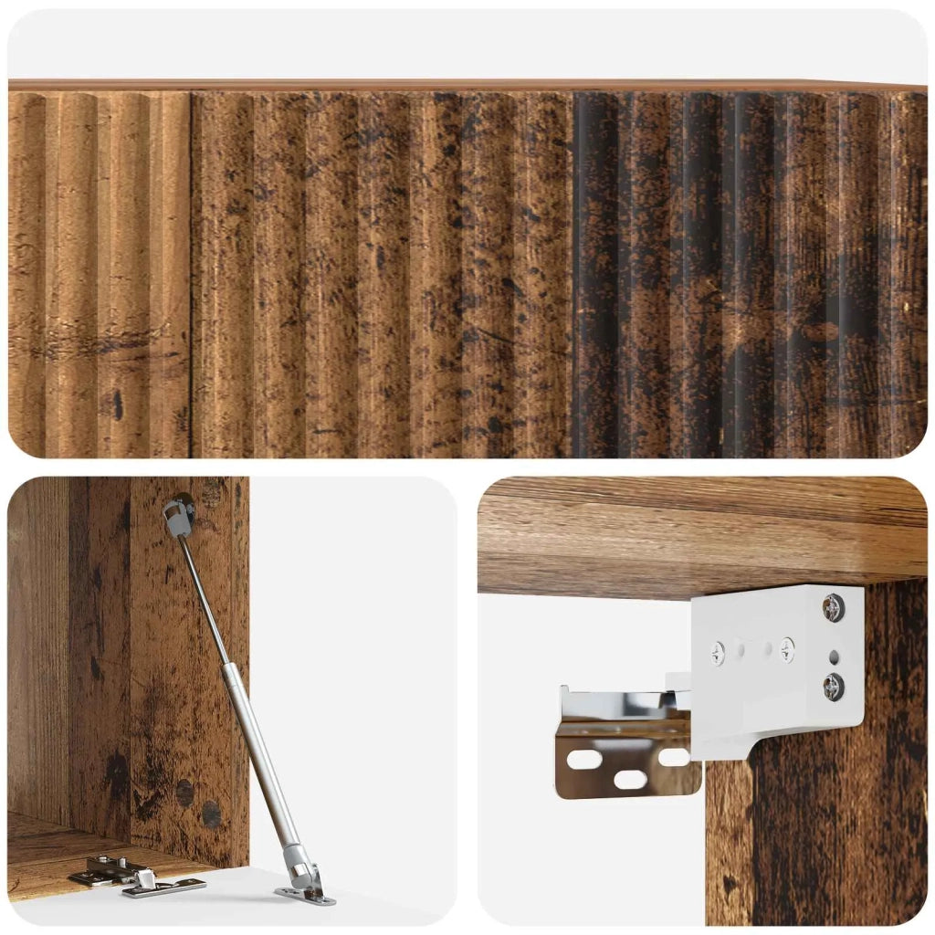 Mobile Porta TV da Muro Legno antico 59,5 x 41 x 30 cm
