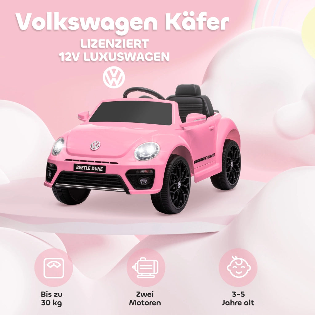 Auto elettrica per bambini Maggiolino VW ¨C Xylo ¨C Rosa con telecomando e musica