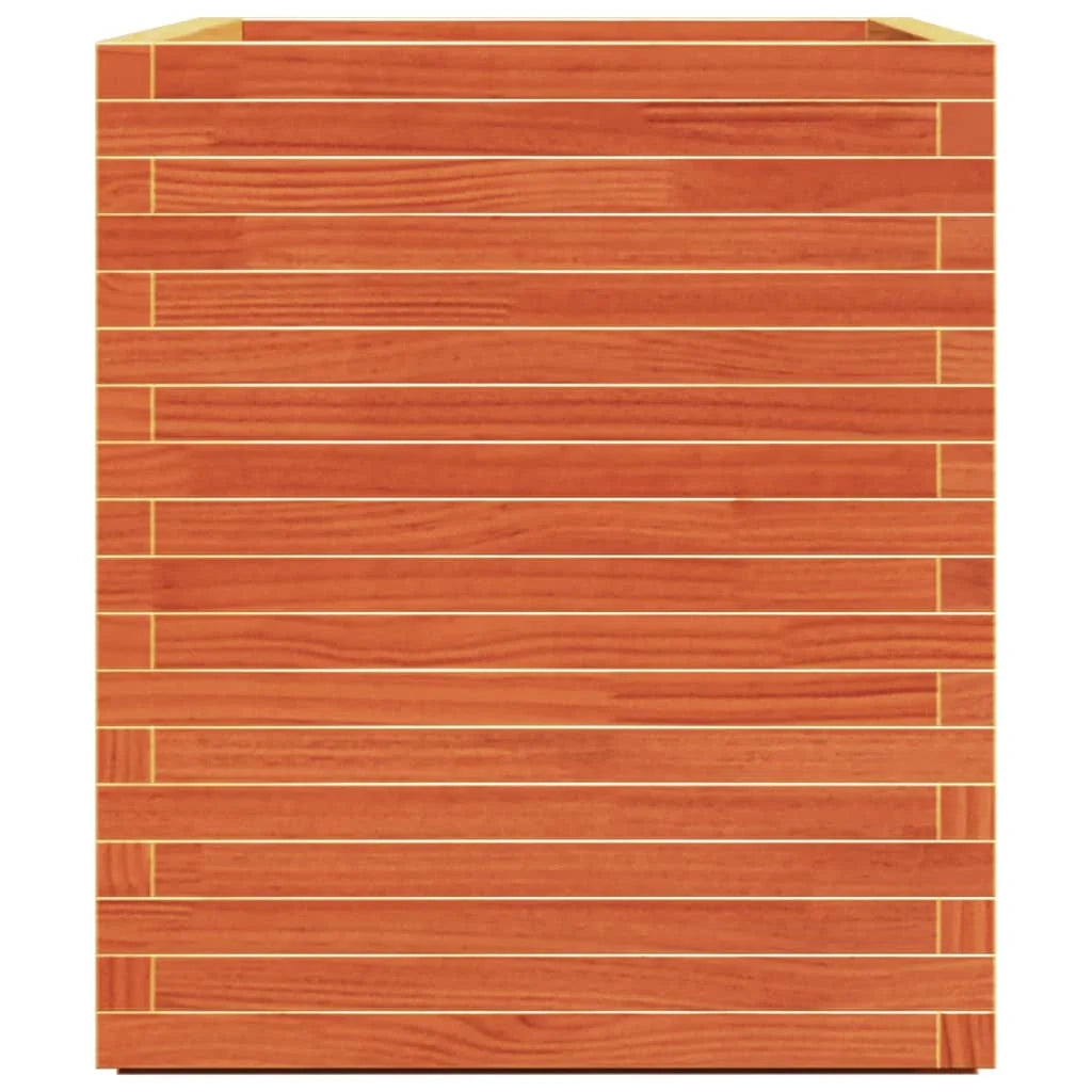 Fioriera rialzata per piante fiori terrazza giardino finitura a cera 90 x 60 x 72 cm legno di pino massiccio marrone 02_0038525