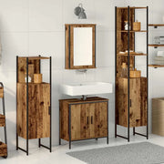 Set di mobili per il bagno 4 pcs Marrone Legno multistrato 3332597