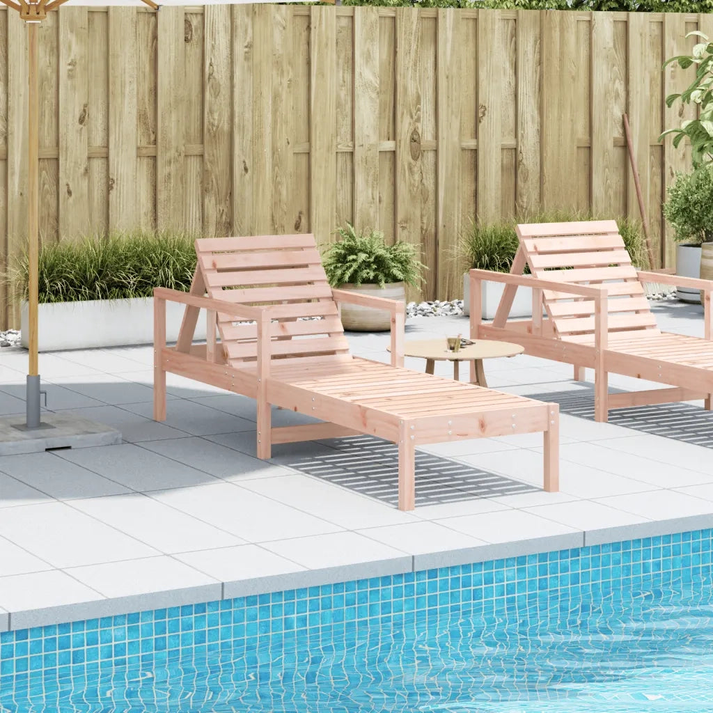 Lettino Prendisole | Sdraio da giardino | Lettino da sole 199,5x62x55 cm in Legno Massello di Douglas