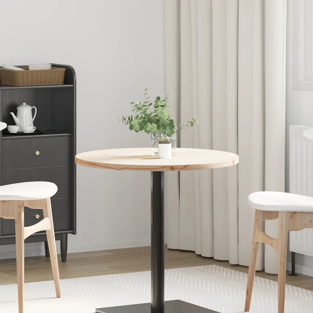 Piano Tavolo Ø70x2,5 cm in Legno Massello di Pino 813648
