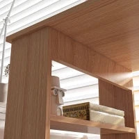 Scrivania Computer PC Angolare con Design a L Girevole a 5 Ripiani per Casa e Ufficio, Tavolo da Pranzo in Legno, 120x110x74.5 cm