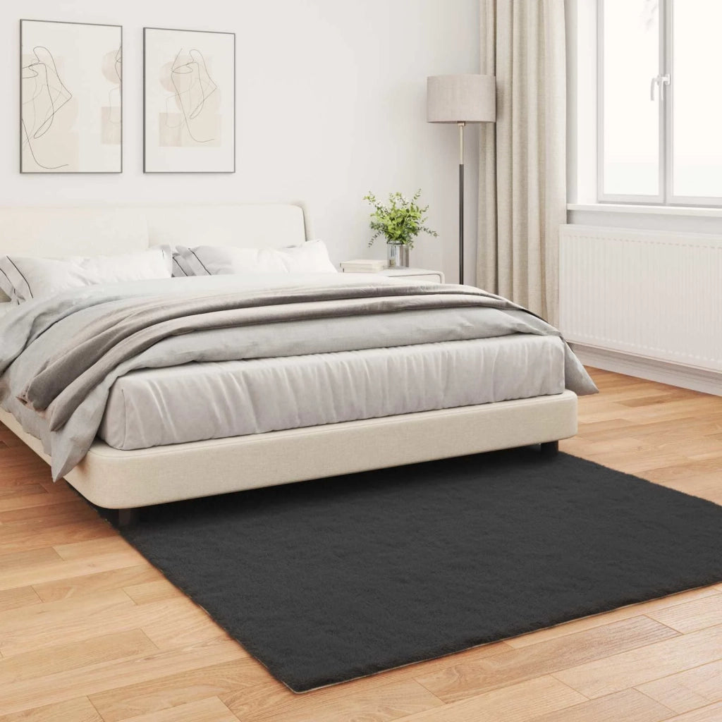 Tappeto antiscivolo in sintetica di coniglio OLITE Nero 42021729