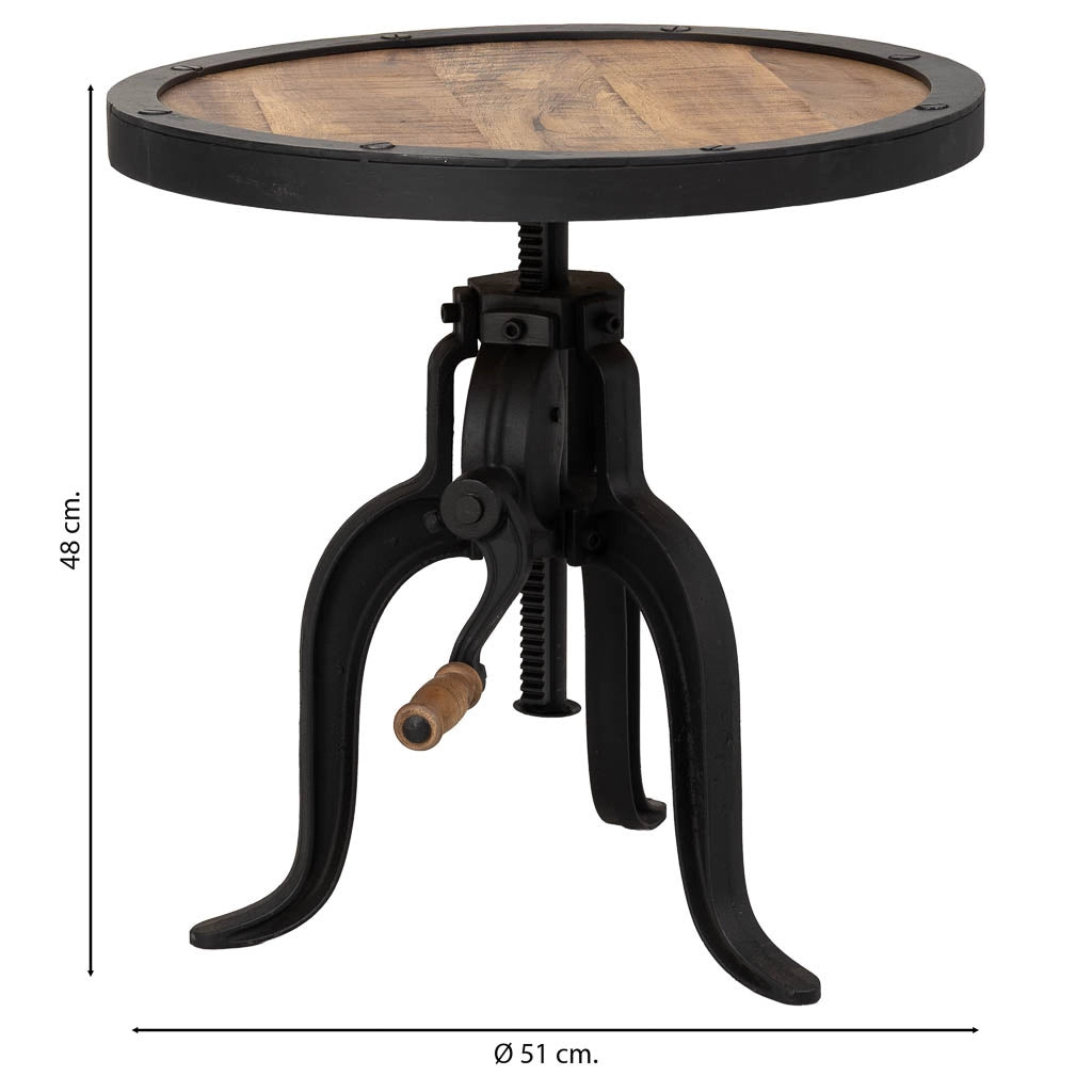 Tavolo regolabile in altezza naturale D51x48