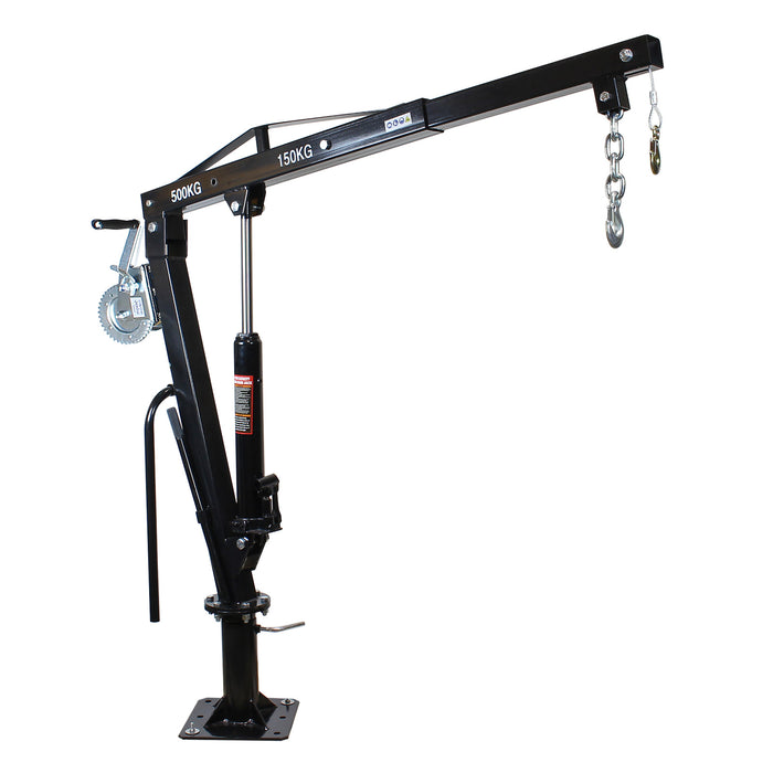 Gruetta per pick up idraulica con verricello max 500 kg girevole a 360° Mini gru di sollevamento