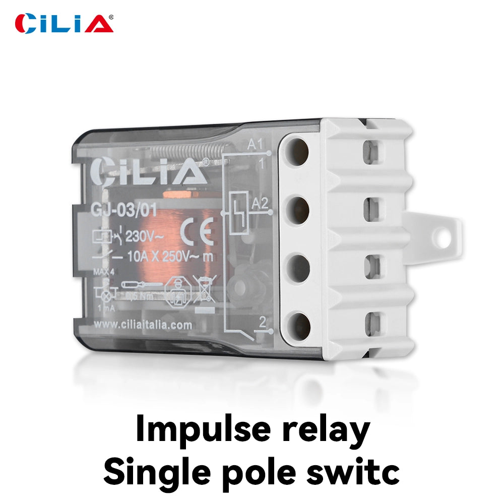 Rel¨¨ Interruttore ad Impulsi 230V 10A ¨C zephmum ¨C Bianco