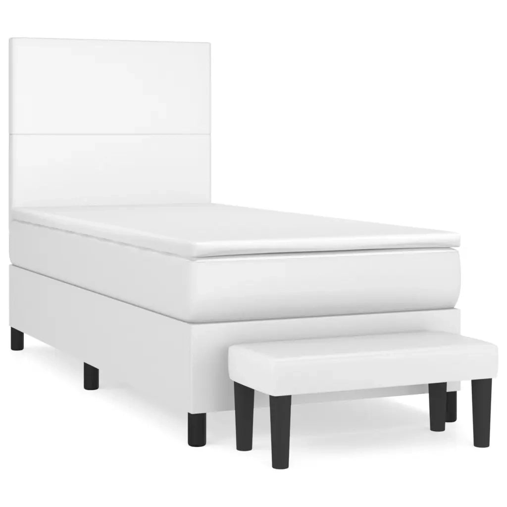 Giroletto a Molle con Materasso Bianco 80x200 cm in Similpelle cod mxl 63753